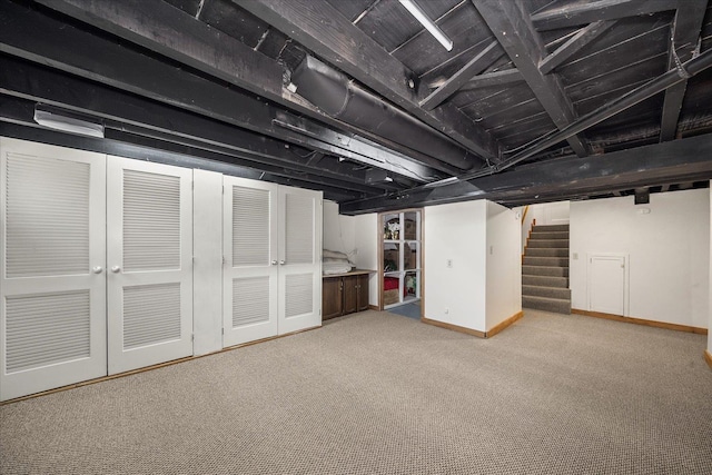 3328 W Kiernan Ave, Spokane, WA 99205 - finished basement featuring carpet and stairway