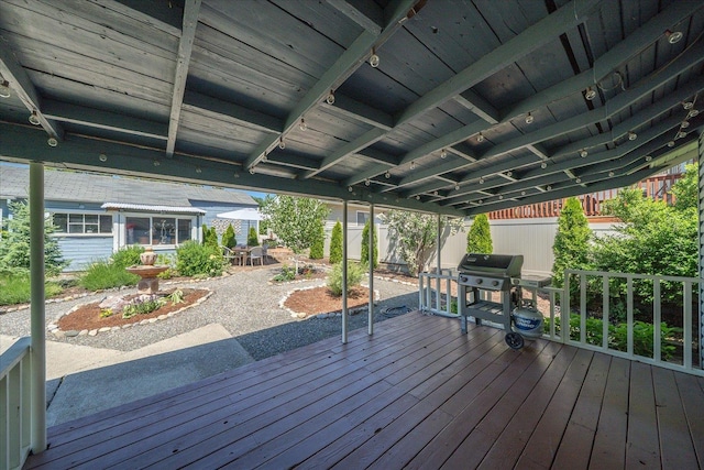 3328 W Kiernan Ave, Spokane, WA 99205 - wooden deck with grilling area and a patio