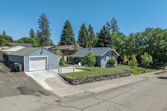 3328 W Kiernan Ave, Spokane, WA 99205 - ranch-style home with a garage, concrete driveway, and an outbuilding