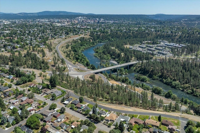 3328 W Kiernan Ave, Spokane, WA 99205 - aerial overview of property's location featuring a water and mountain view