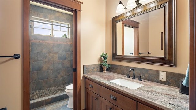 21617 E Harvard Vistas Ln, Newman Lake, WA 99025 - bathroom featuring vanity and a tile shower