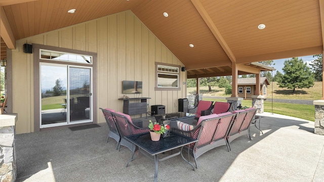 21617 E Harvard Vistas Ln, Newman Lake, WA 99025 - view of patio / terrace with an outdoor living space