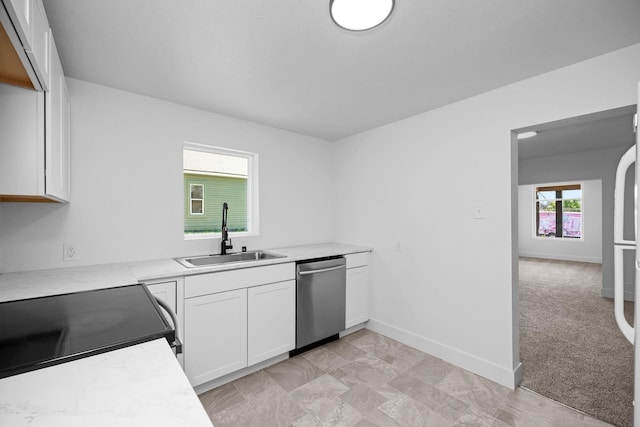 1608 W Maxwell Ave, Spokane, WA 99201 - kitchen featuring dishwasher, white cabinets, and electric stove