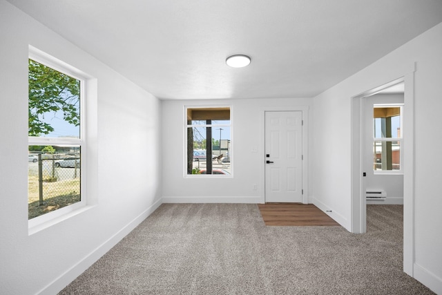 1608 W Maxwell Ave, Spokane, WA 99201 - entrance foyer featuring plenty of natural light, carpet flooring, and baseboard heating