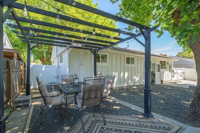 2804 E 39th Ave, Spokane, WA 99223 - view of patio featuring outdoor dining space and a pergola
