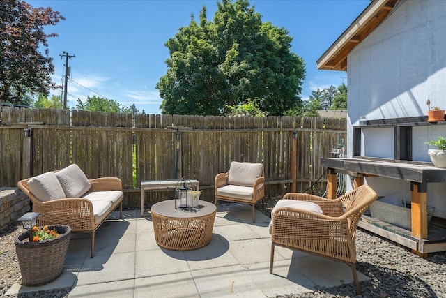 2804 E 39th Ave, Spokane, WA 99223 - fenced backyard with a patio and outdoor lounge area
