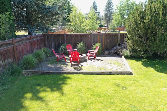 5522 E Cargill Ln, Colbert, WA 99005 - view of yard featuring a fire pit
