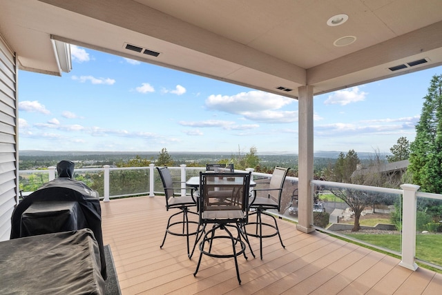 5506 S Southview Ln, Spokane, WA 99223 - wooden terrace featuring outdoor dining space