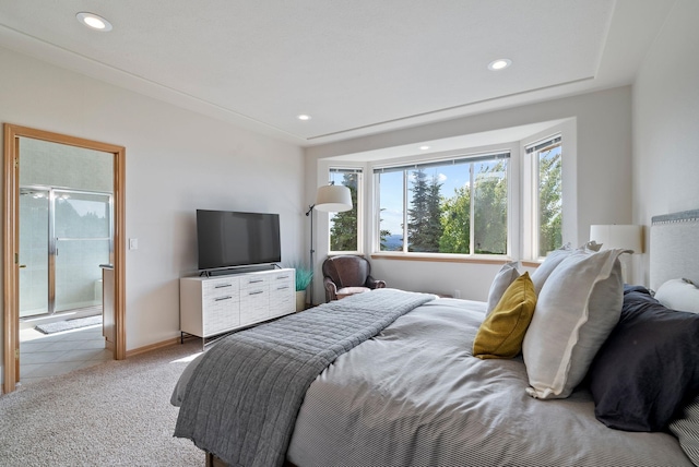 5506 S Southview Ln, Spokane, WA 99223 - bedroom featuring carpet floors, recessed lighting, and connected bathroom