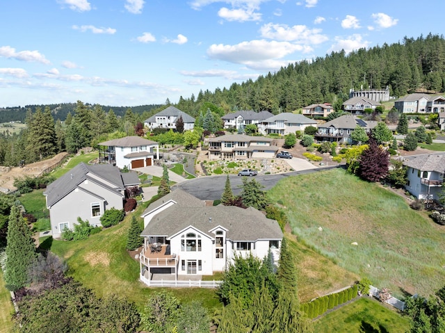 5506 S Southview Ln, Spokane, WA 99223 - aerial perspective of suburban area with a heavily wooded area