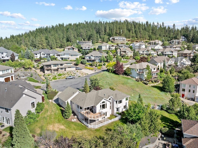 5506 S Southview Ln, Spokane, WA 99223 - aerial perspective of suburban area with a heavily wooded area