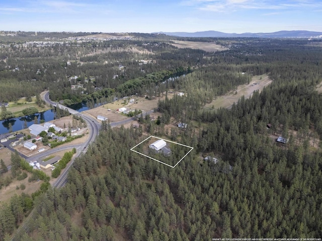 7905 W Seven Mile Rd, Nine Mile Falls, WA 99026 - view of property location featuring property boundaries highlighted and mountains
