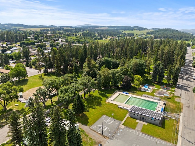 561 E Forest Ave, Colville, WA 99114 - drone / aerial view of mountains and a pool