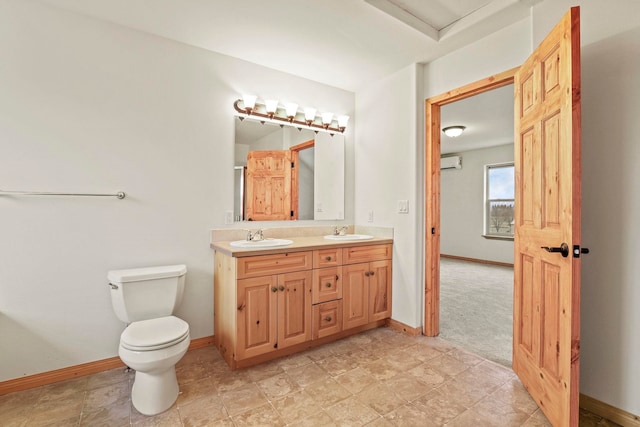 5011B Mason Rd, Clayton, WA 99110 - full bath with double vanity and a wall mounted air conditioner