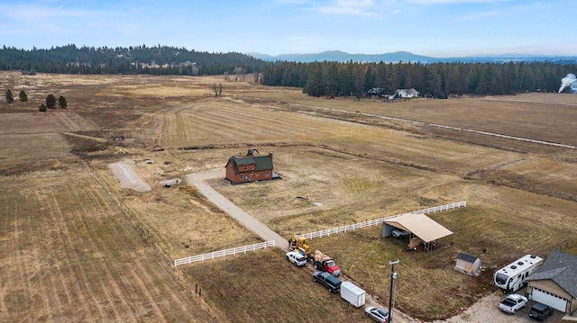 5011B Mason Rd, Clayton, WA 99110 - aerial view of sparsely populated area featuring a forest and a mountainous background