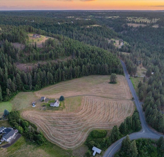 4408 E Spangle Creek Rd, Valleyford, WA 99036 - aerial view of property's location featuring a heavily wooded area