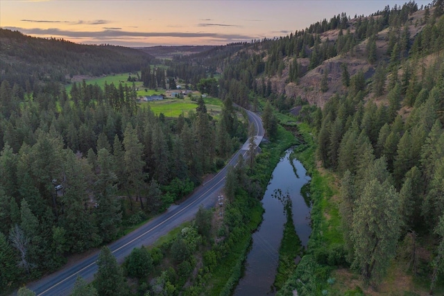4408 E Spangle Creek Rd, Valleyford, WA 99036 - aerial view of property and surrounding area with a large body of water and a heavily wooded area
