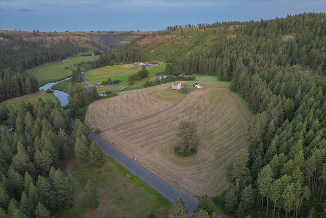4408 E Spangle Creek Rd, Valleyford, WA 99036 - aerial view of property and surrounding area with a large body of water and a forest