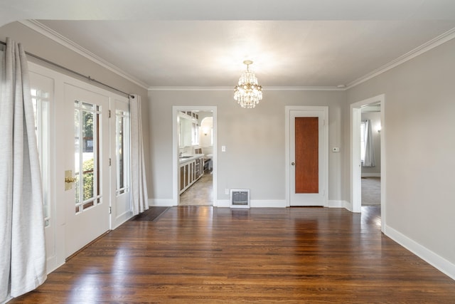530 W Gordon Ave Unit 013, Spokane, WA 99205 - foyer with wood finished floors, a chandelier, and crown molding