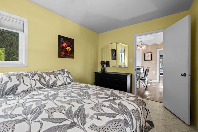 824 E E 38th Ave, Spokane, WA 99203 - bedroom with a chandelier