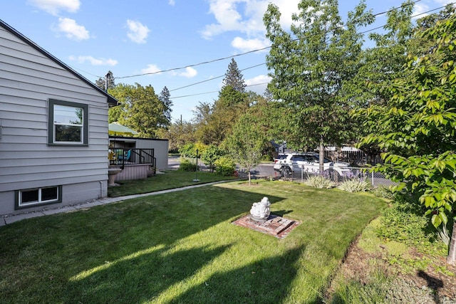 824 E E 38th Ave, Spokane, WA 99203 - view of yard featuring a wooden deck