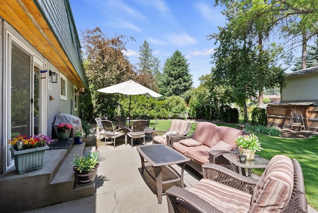 11628 N Galahad Dr, Spokane, WA 99218 - view of patio / terrace with outdoor lounge area and outdoor dining area