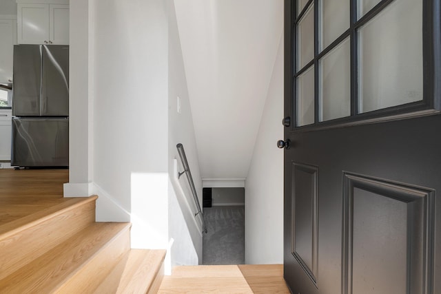 2917 W Dalton Ave, Spokane, WA 99205 - stairway featuring baseboards and wood finished floors
