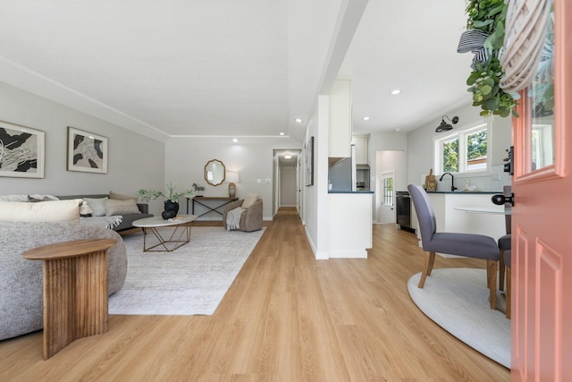 2917 W Dalton Ave, Spokane, WA 99205 - living area featuring light wood-style flooring and recessed lighting