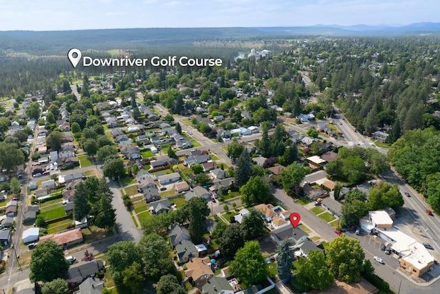 2917 W Dalton Ave, Spokane, WA 99205 - aerial overview of property's location featuring a heavily wooded area and nearby suburban area