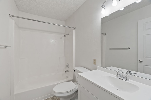 107 E Hattie Ave, Coeur D Alene, ID 83814 - bathroom featuring a textured ceiling, vanity, and shower / tub combination