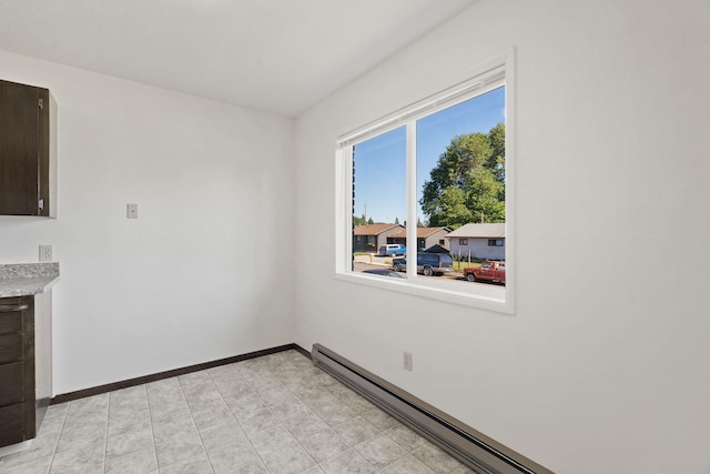 107 E Hattie Ave, Coeur D Alene, ID 83814 - unfurnished dining area with baseboard heating and baseboards