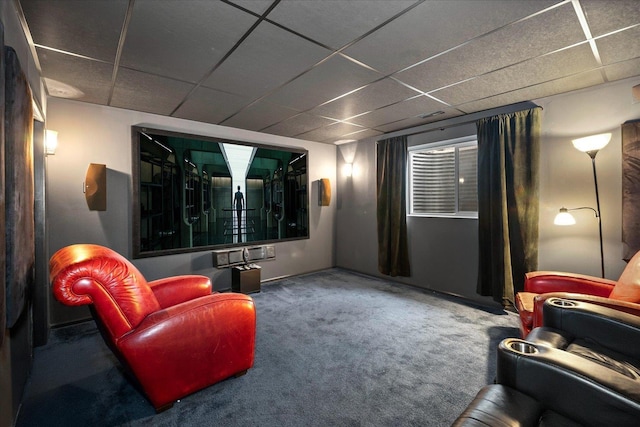 404 W Trail Ridge Ct, Spokane, WA 99224 - carpeted cinema room with a paneled ceiling
