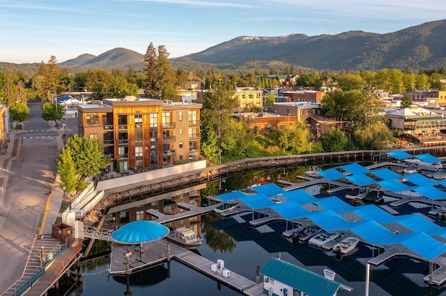 115 E Lake St Unit 203, Sandpoint, ID 83864 - drone / aerial view of a water and mountain view