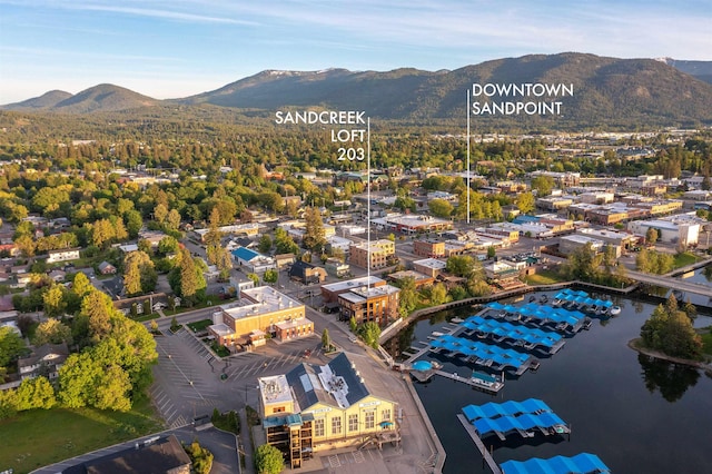 115 E Lake St Unit 203, Sandpoint, ID 83864 - aerial view of a water and mountain view
