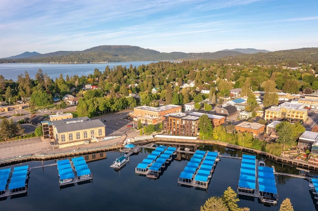 115 E Lake St Unit 203, Sandpoint, ID 83864 - aerial view of a water and mountain view