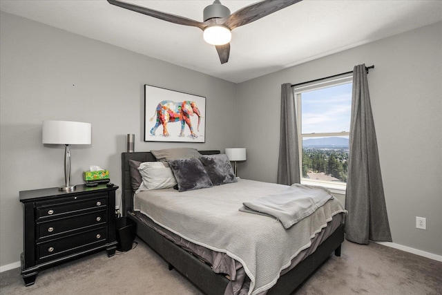 7620 E Ruby Ln, Spokane, WA 99212 - bedroom featuring light carpet and ceiling fan