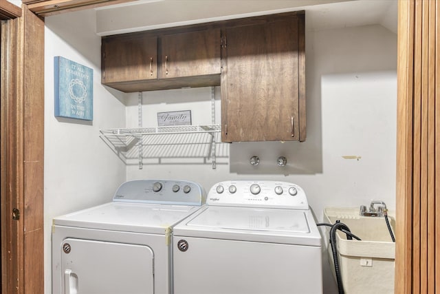 5022 W Garden Springs Ave Unit 5024W, Garden Springs, Spokane, WA 99224 - laundry room with cabinet space and washing machine and clothes dryer