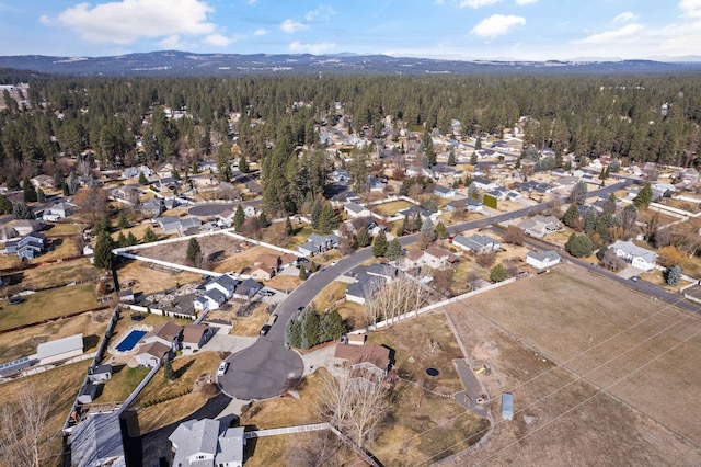 14706 N Mckinnon Ct, Mead, WA 99021 - aerial view of property's location featuring a heavily wooded area and nearby suburban area