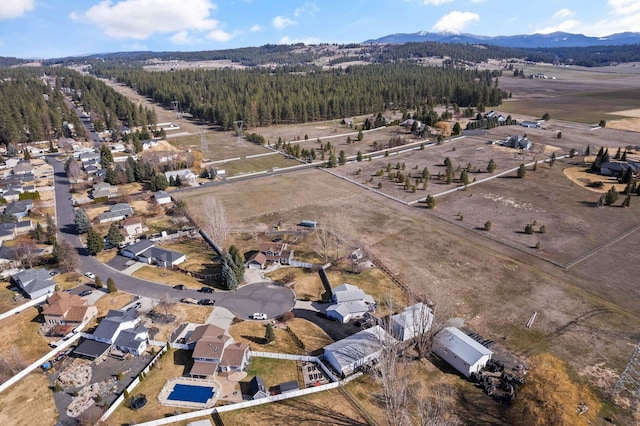 14706 N Mckinnon Ct, Mead, WA 99021 - aerial view of property and surrounding area featuring a mountainous background