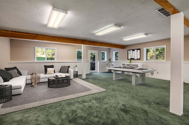 16417 N Napa Ln, Spokane, WA 99208 - game room with carpet floors, plenty of natural light, and a textured ceiling
