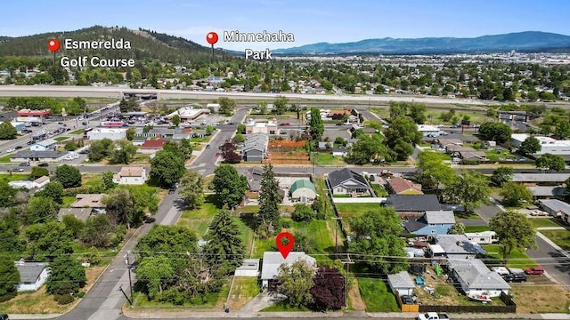 2920 N Regal St, Spokane, WA 99207 - aerial view of residential area with mountains