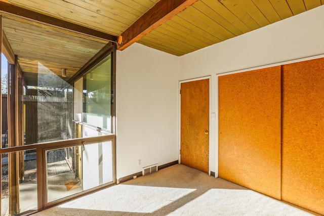 3717 E 17th Ave, Spokane, WA 99223 - unfurnished sunroom featuring beam ceiling