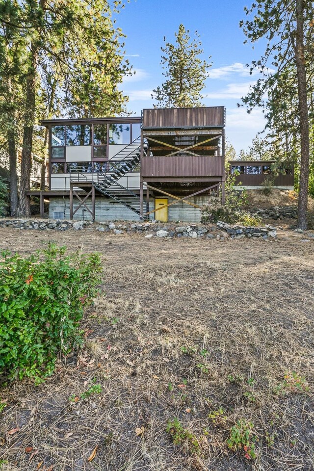 3717 E 17th Ave, Spokane, WA 99223 - back of house with a wooden deck