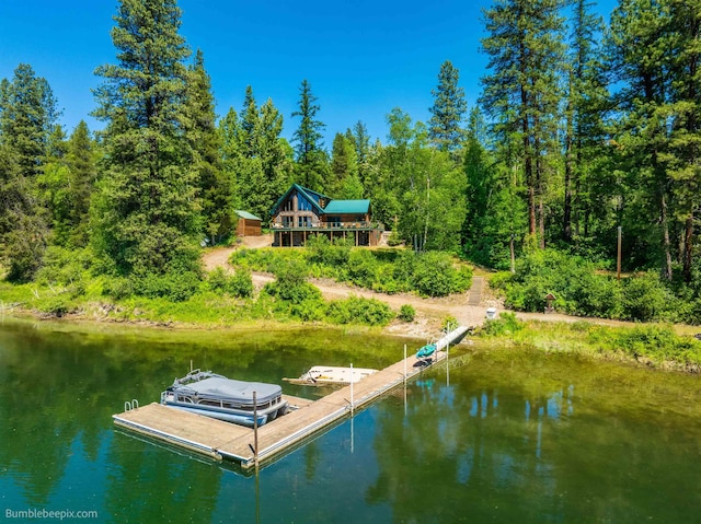 32261 N Leclerc Rd, Ione, WA 99139 - dock featuring a water view and a view of trees