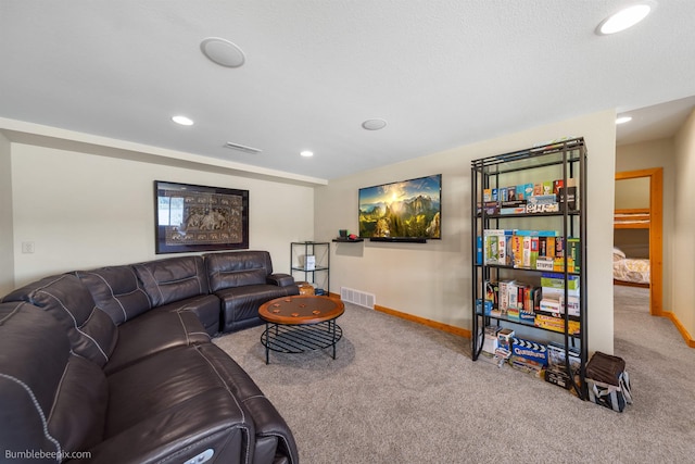 32261 N Leclerc Rd, Ione, WA 99139 - carpeted living room with baseboards and recessed lighting