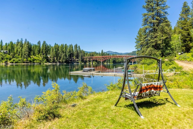 32261 N Leclerc Rd, Ione, WA 99139 - dock featuring a water and mountain view