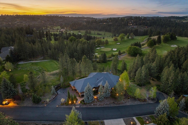 2415 E Hangman Creek Ln, Spokane, WA 99224 - aerial view at dusk of view of golf course