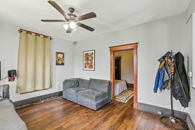 524 W Montgomery Ave, Spokane, WA 99205 - living room featuring hardwood / wood-style floors and ceiling fan