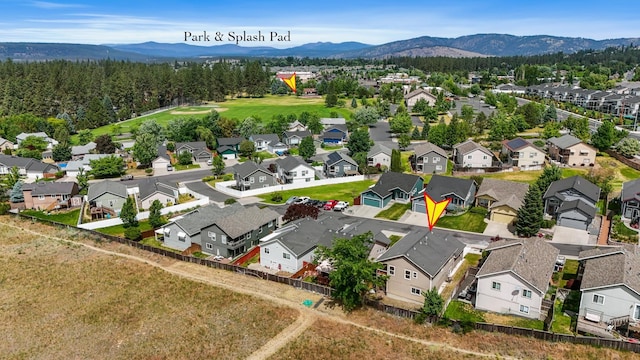 5019 W W Prosperity Ln, Spokane, WA 99208 - aerial perspective of suburban area with a mountain backdrop