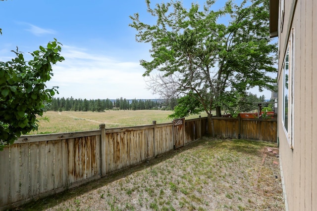 5019 W W Prosperity Ln, Spokane, WA 99208 - fenced backyard with a view of countryside